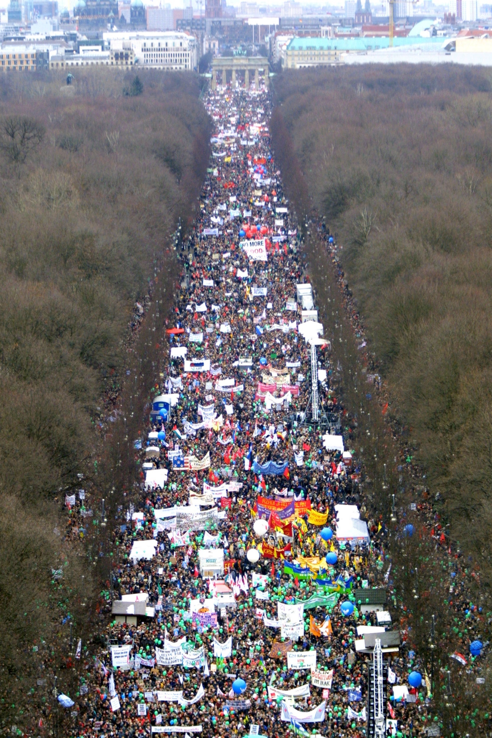 
Thousands march against the Iraq War in Berlin, 2003 