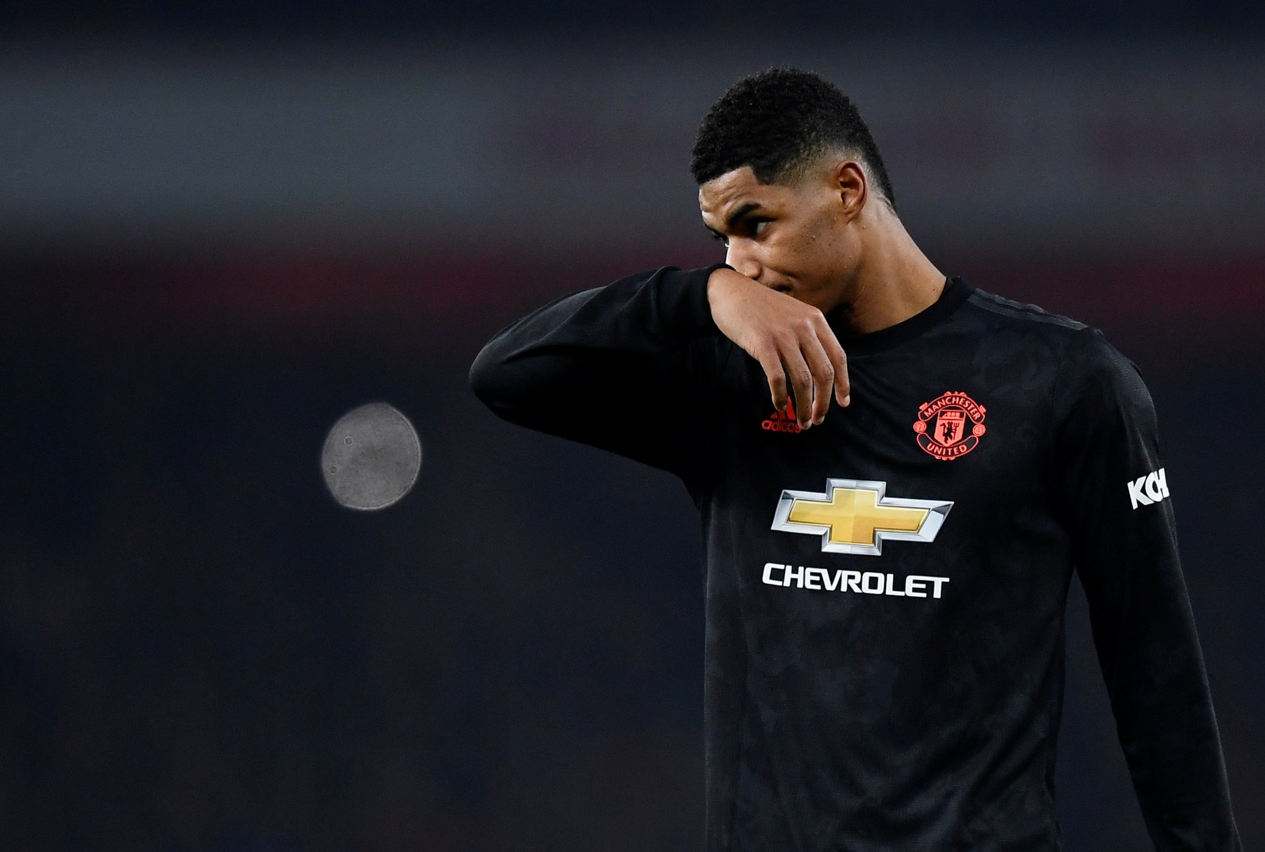 It was a frustrating evening for Marcus Rashford and United (Reuters)