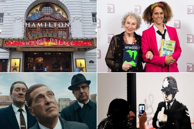 In the firing line are (clockwise, from top left) exorbitant theatre prices, dithering literary prize judges, overcrowded galleries and interminable movies