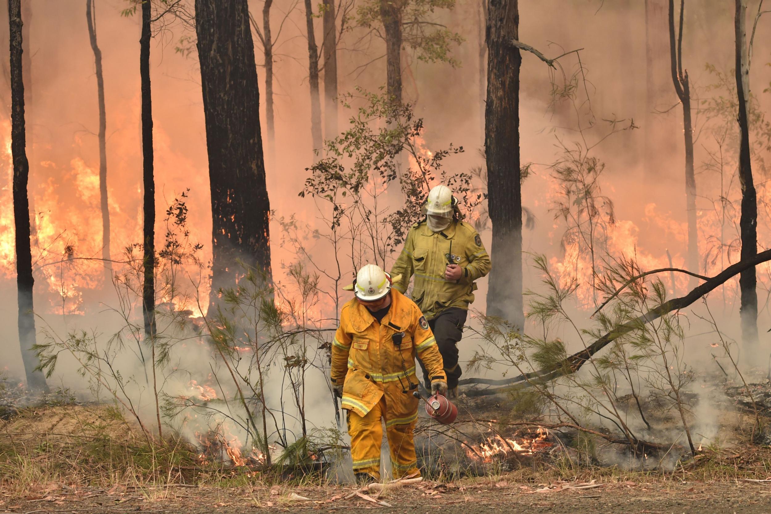 Firefighters at work in New South Wales