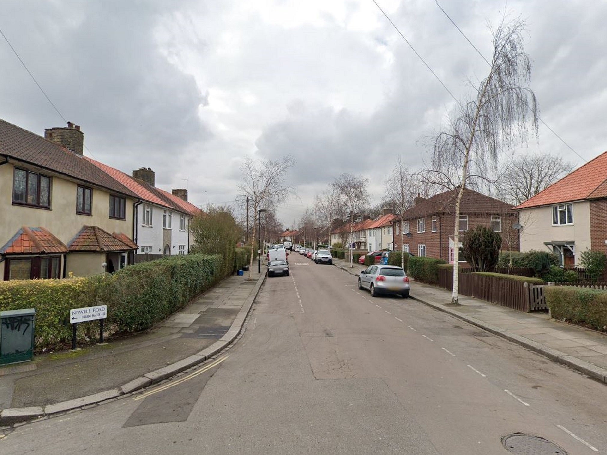 General view of Nowell Road in Barnes, Richmond, London