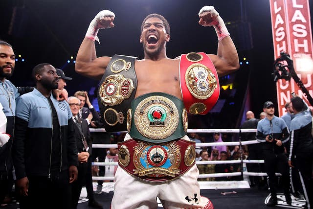 Anthony Joshua won back his belts from Andy Ruiz Jr last month