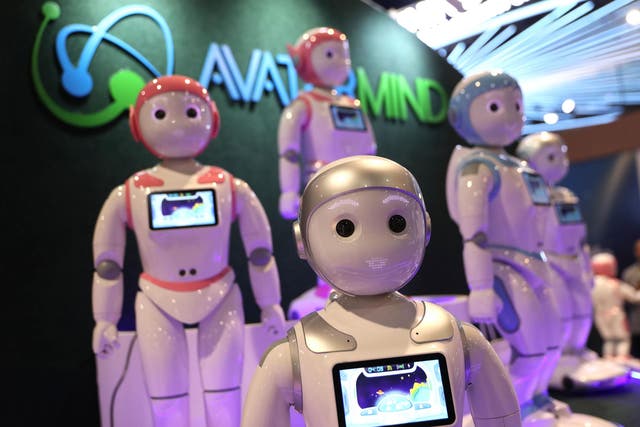 <p>The AvatarMind iPal robot can sing and dance and tell bedtime stories – but it’s a far cry from proper childcare  </p>