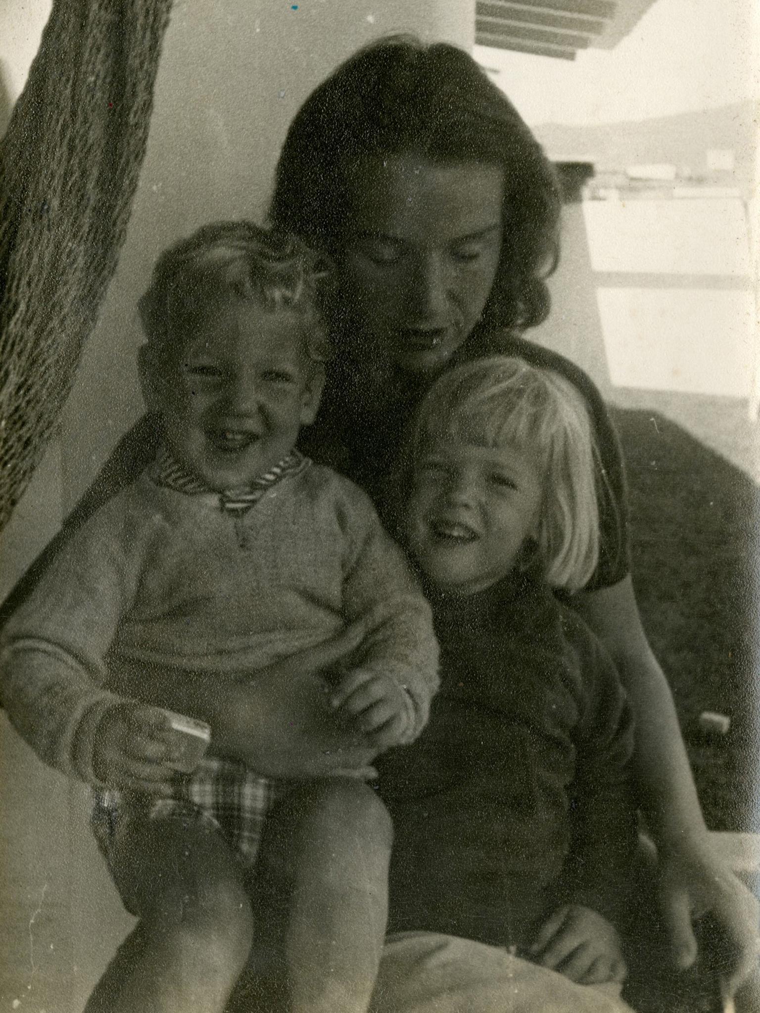 Teeny Zimmerman with her son, Tim, and daughter, Quinny, in the 1960s