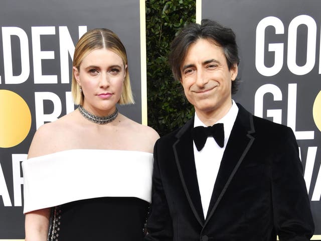 Women filmmakers, including Greta Gerwig (pictured with her partner Noah Baumbach), are regarded by awards groups as on the fringe