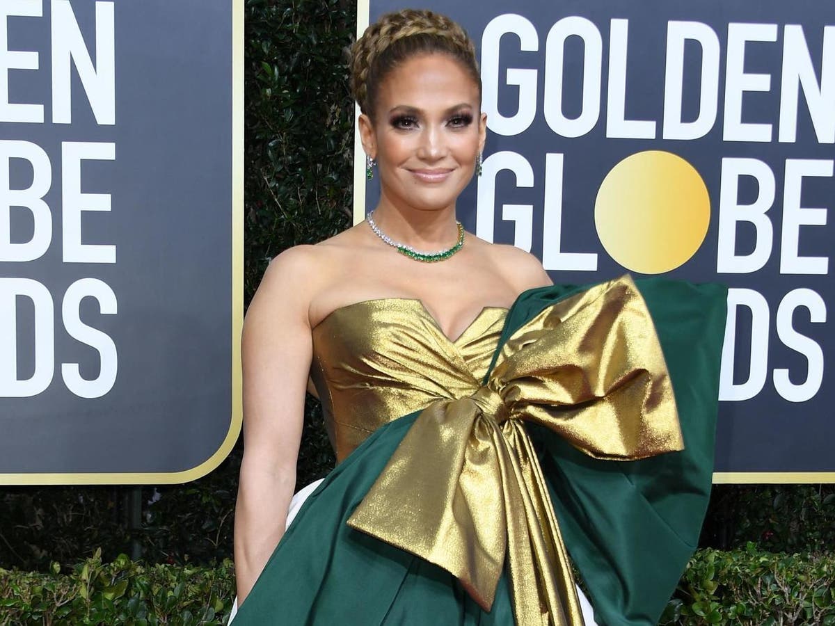 Golden Globes: Jennifer Lopez's Valentino dress inspires hilarious memes on  Twitter, The Independent