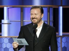Ricky Gervais draws gasps with Harvey Weinstein 'truth bomb'