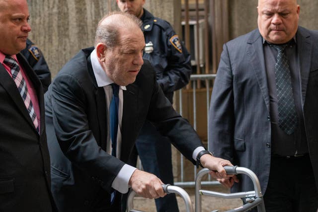 Harvey Weinstein arrives at criminal court in New York last month