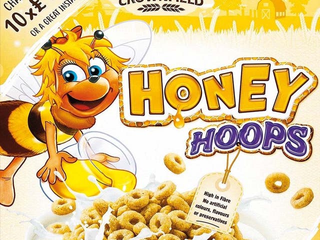 Lidl’s old Honey Hoops packaging, which will be replaced in the spring