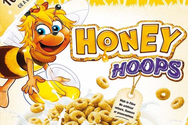 Lidl’s old Honey Hoops packaging, which will be replaced in the spring