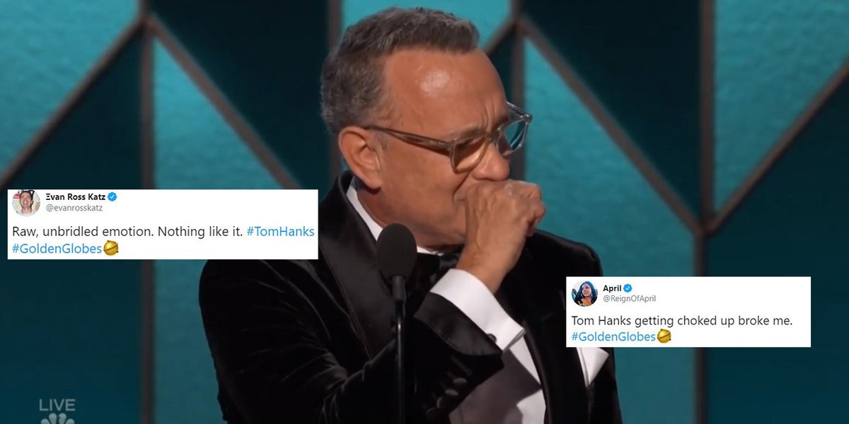 Golden Globes Tom Hanks Gives Everyone The Feels After Crying Indy100 Indy100