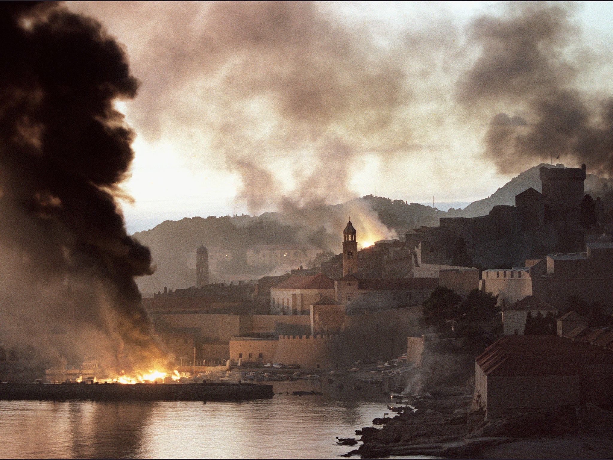 Dubrovnik was hit with heavy bombing which destroyed large parts of the historical city