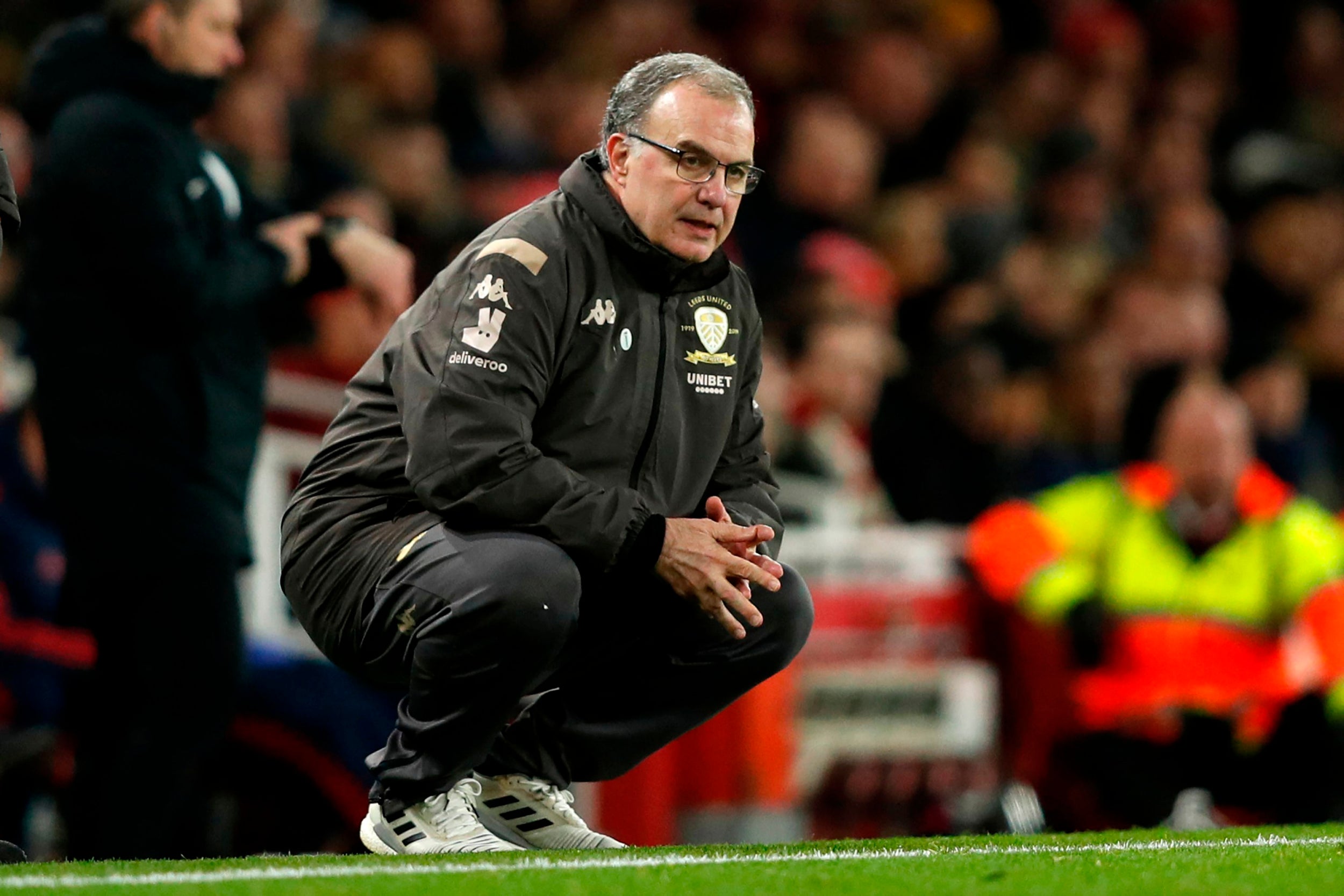 Marcelo Bielsa watches on