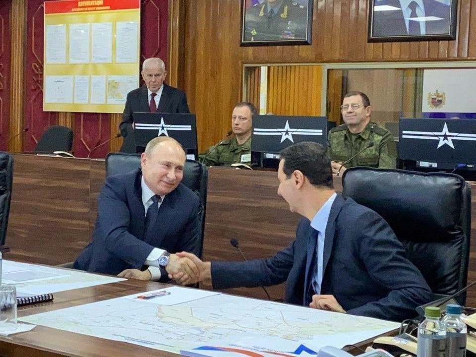 Russian president Vladimir Putin lands in Damascus on unannounced visit