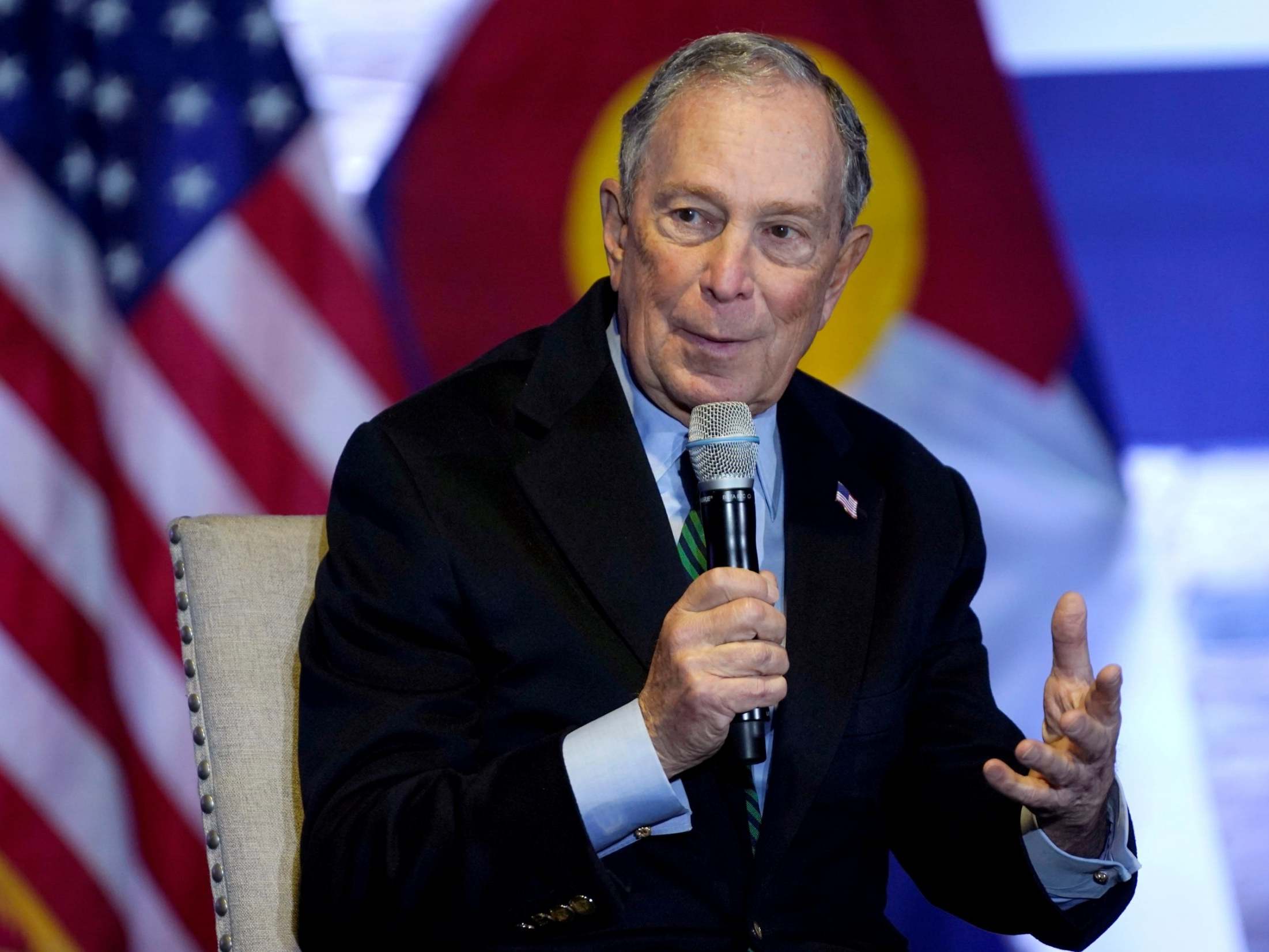 Michael Bloomberg speaks about his gun policy agenda in Aurora, Colorado in December