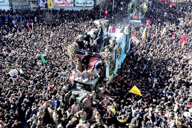 Millions of Iranians came out for the funeral of Qassem Soleimani in a rare show of national unity