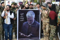 Iranian military chief threatens to ‘set US allies ablaze’ – live