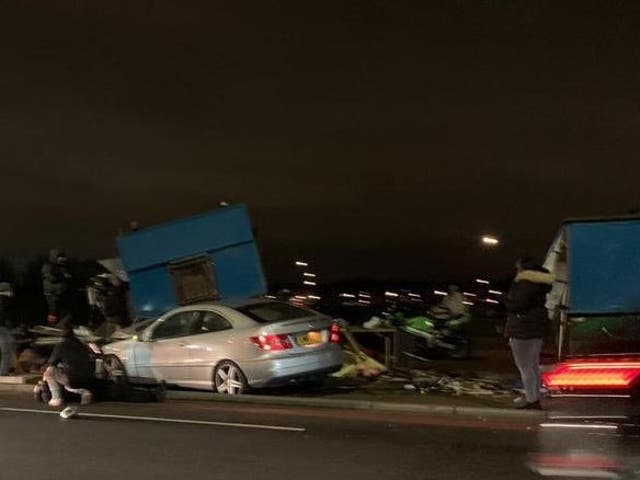 A car collided with Blackheath Tea Hut on 7 January