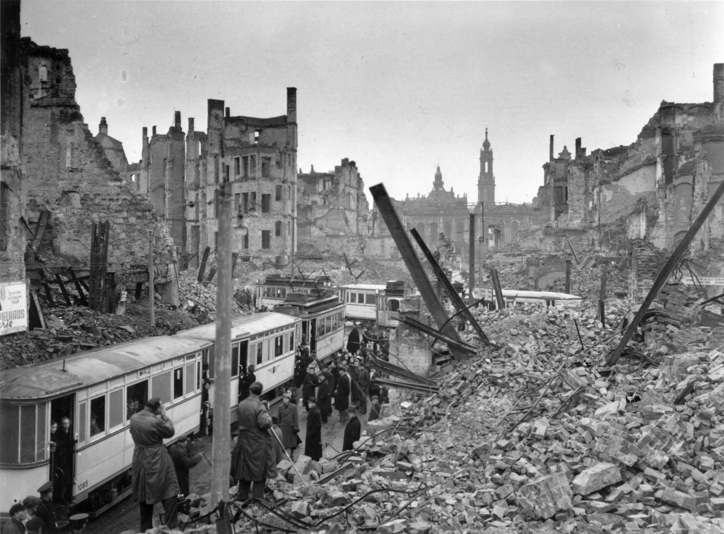 Dresden was chosen by Bomber Command because incendiary bombs worked well among medieval civilian houses because they were made of wood