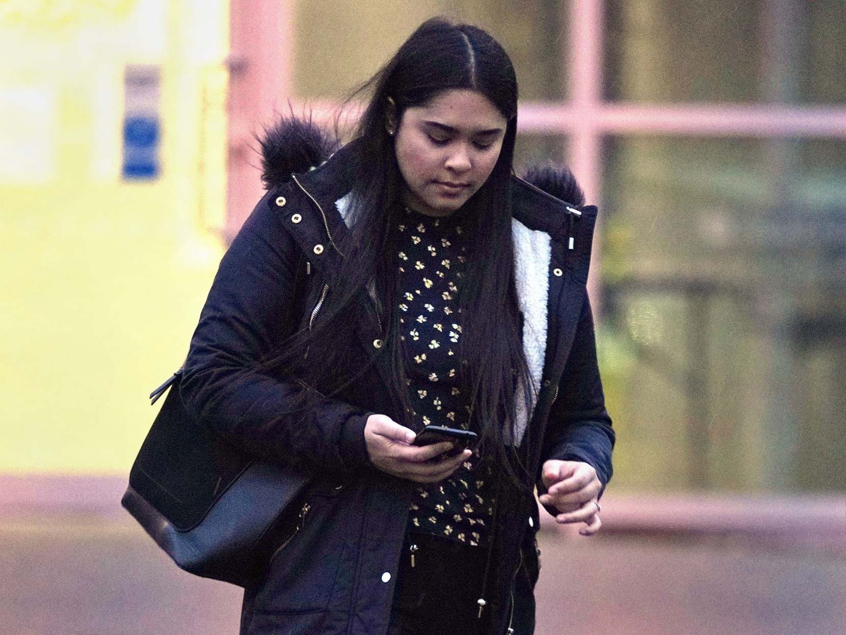 Sneha Chowdhury leaving Woolwich Crown Court in London on 6 January