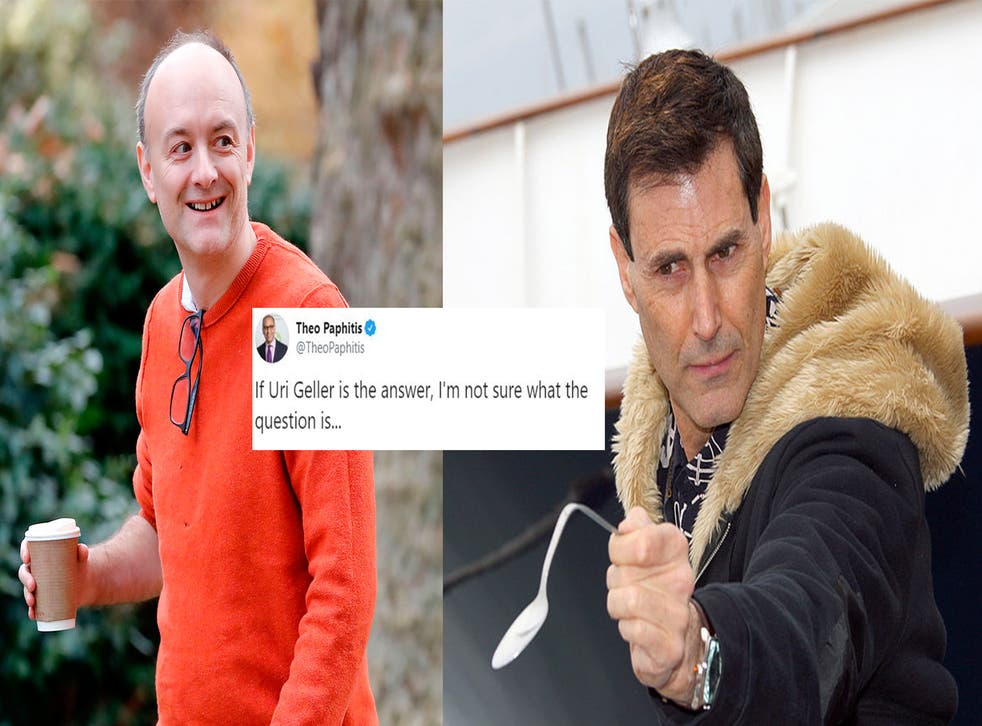 Uri Geller applies for a job as one of Dominic Cummings 'weirdos' in Number 10 indy100 indy100