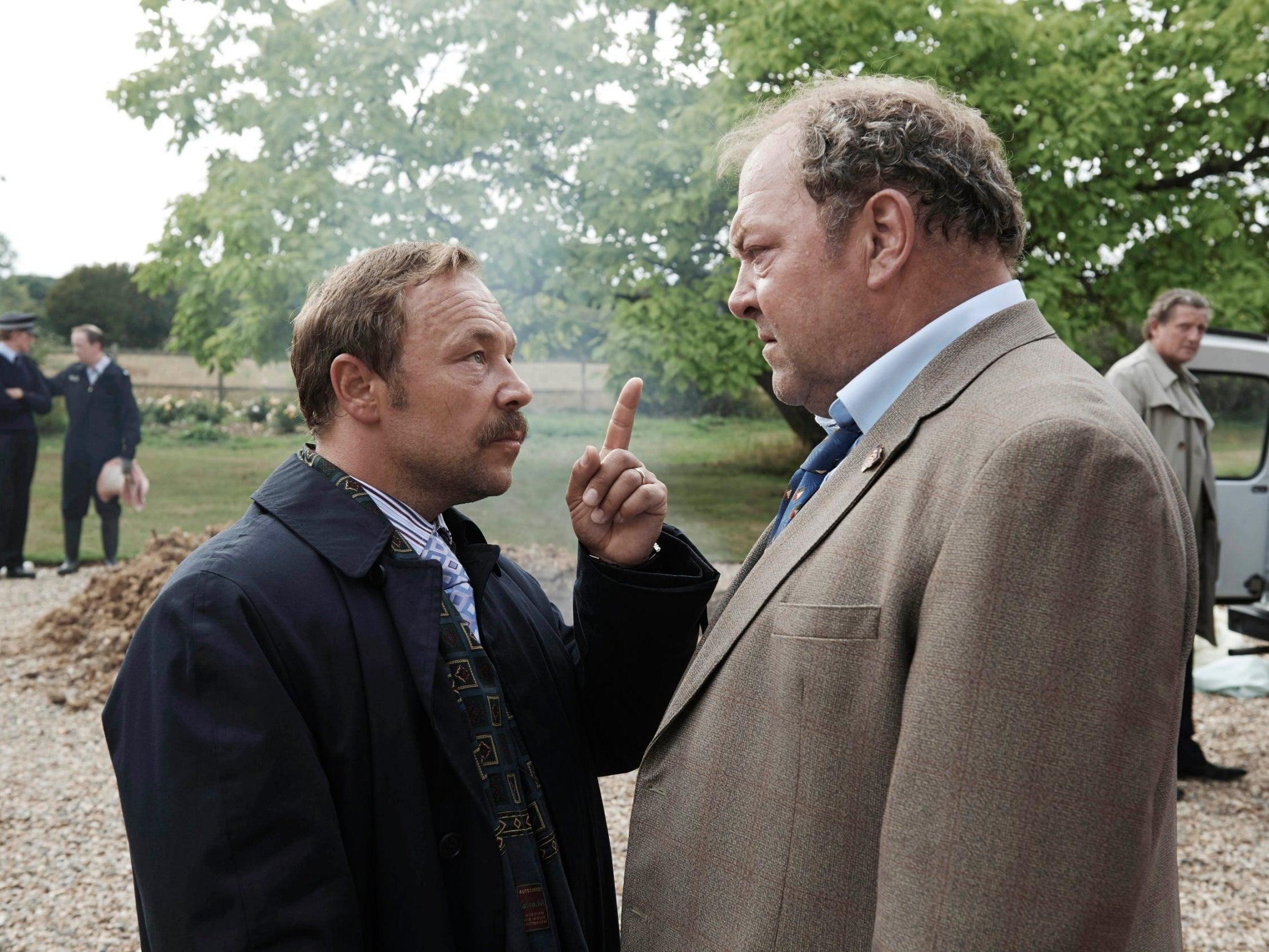 Stephen Graham and Mark Addy in new ITV series 'White House Farm'
