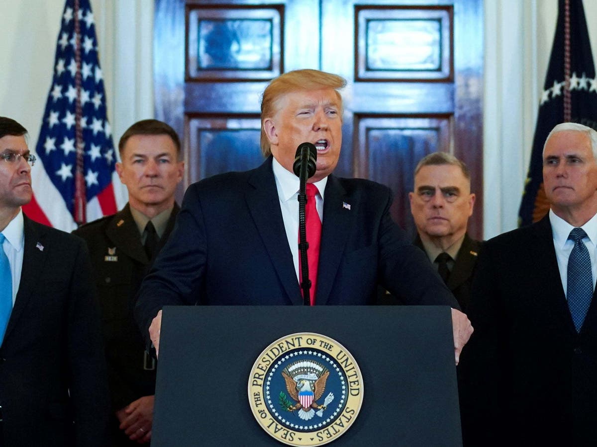 Iran tensions: Trump rows back on further threats and claims Tehran