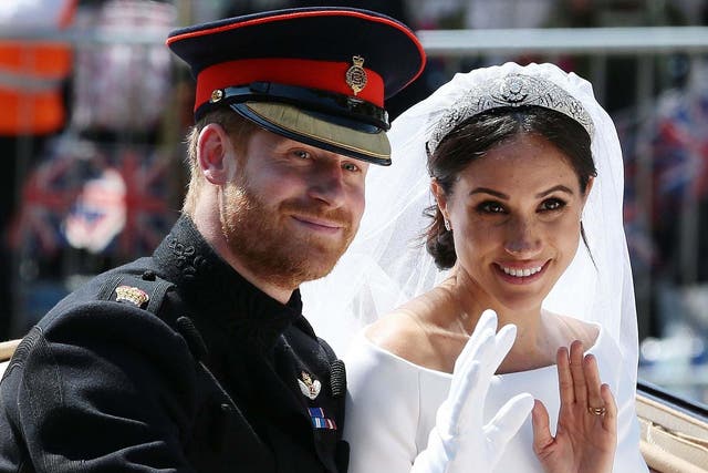 The Duke and Duchess of Sussex on their wedding day, 19 May, 2018