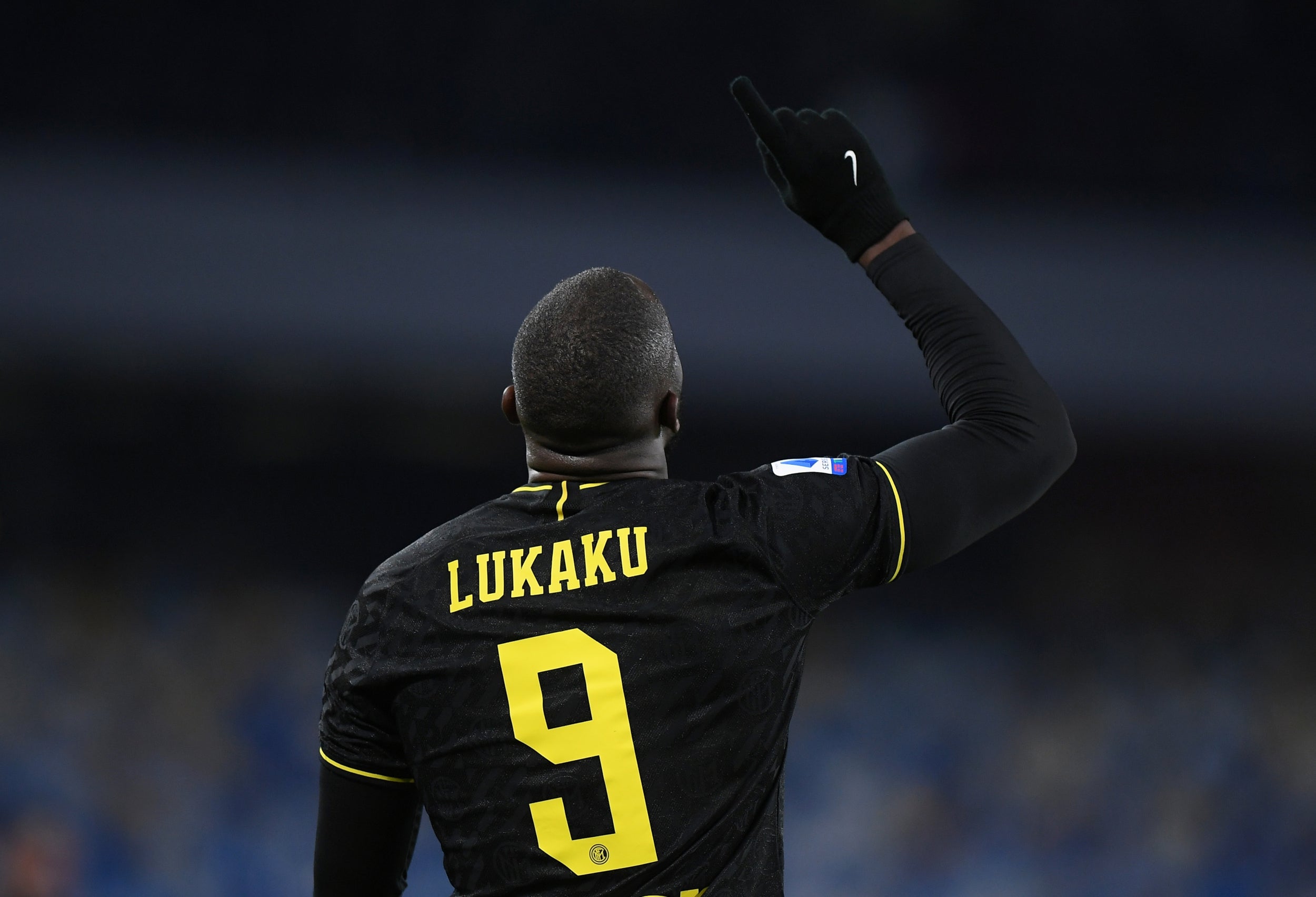 Lukaku celebrates for Inter