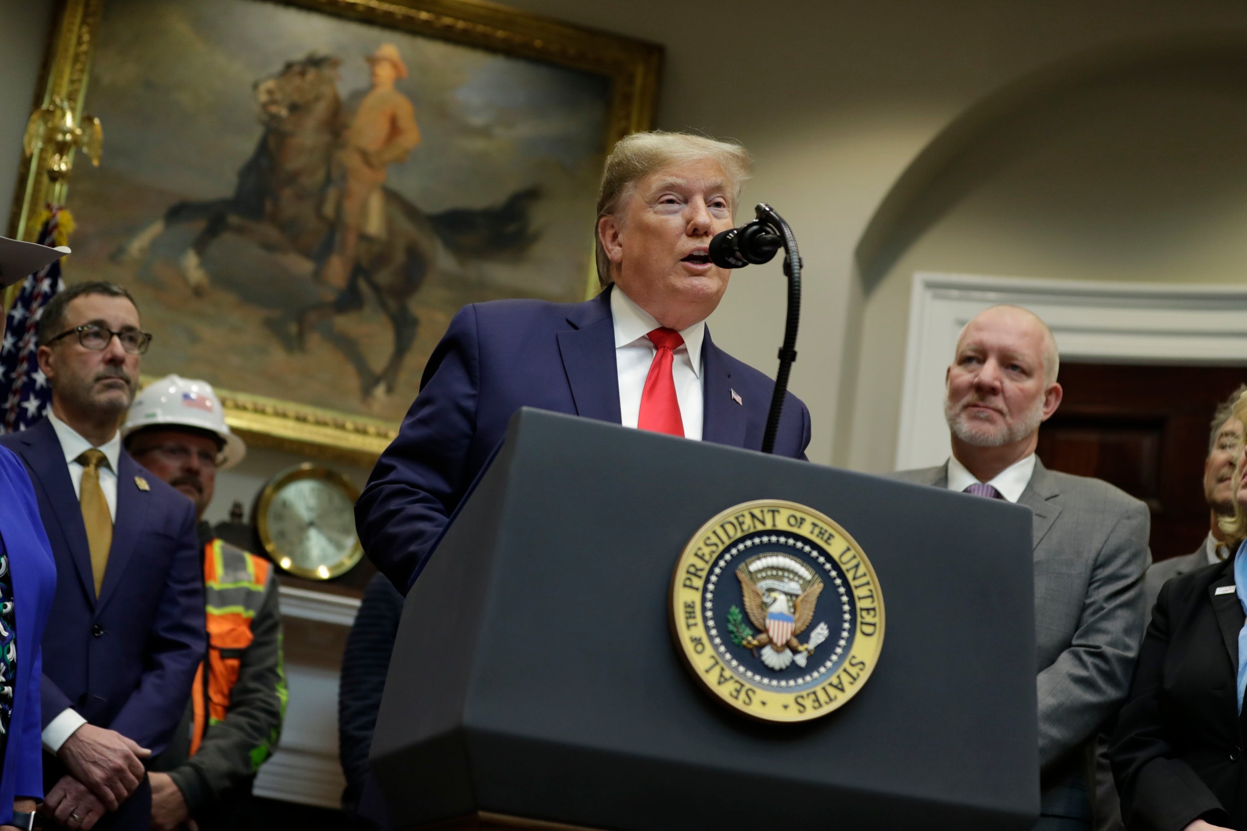 Donald Trump proposes a 'historic' overhaul of federal environmental review processes for major construction projects.