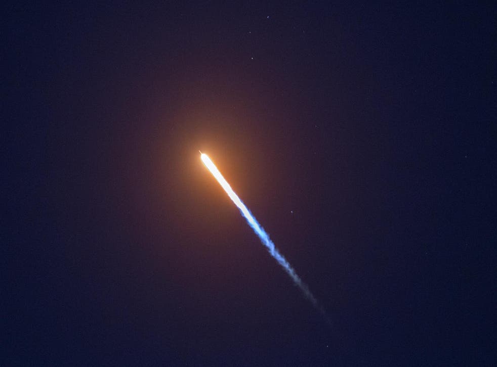 A SpaceX Falcon 9 rocket launches from Vandenberg Air Force Base