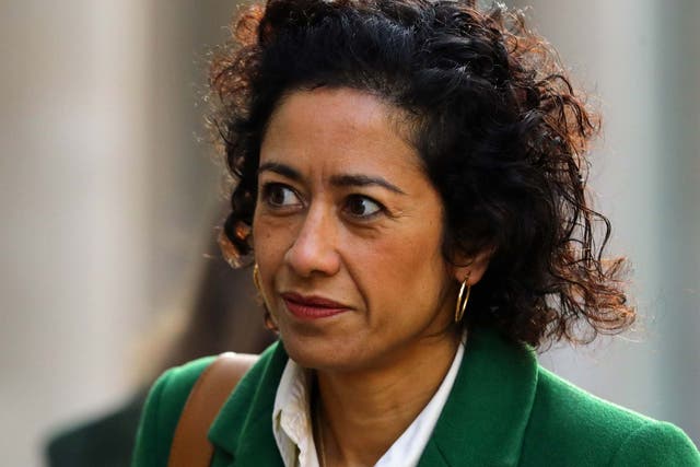 Samira Ahmed arrives at the Central London Employment Tribunal, Victory House, London, in October last year