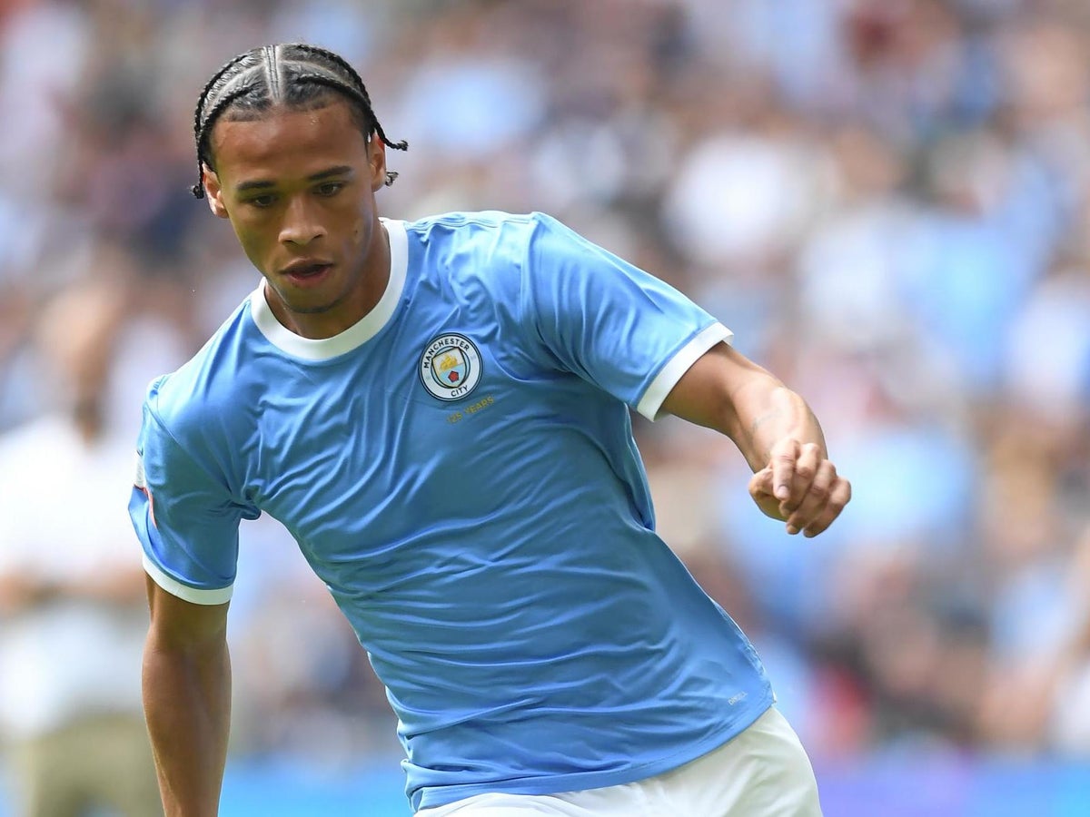 Leroy Sane arrives for Man City training with £3,000 Louis Vuitton