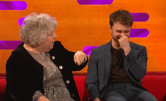 Daniel Radcliffe couldn't stop laughing over his former co-star's outrageous comments