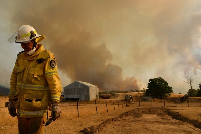 Trevor Stewart, one of the firefighters in Tumbarumba, New South Wales, where the 'megafire' is burning