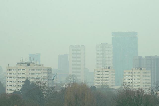People are breathing dangerous air everyday in towns and cities across the UK. Pictured: Birmingham