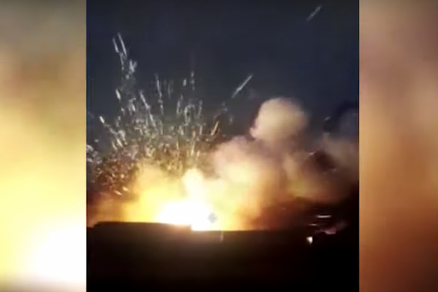 Footage purports to show Iranian missiles being fired at US bases in Iraq