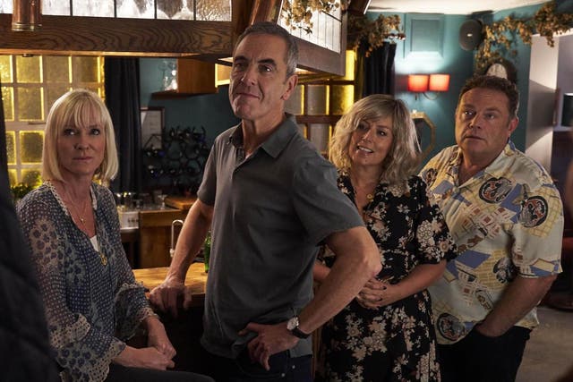A slightly uncomfortable watch: Hermione Norris, James Nesbitt, Fay Ripley and John Thomson in ‘Cold Feet’