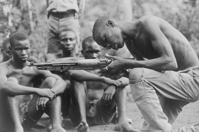 Igbo soldiers at a training camp in Owerri preparing to join Biafra’s struggle against Nigerian federal troops