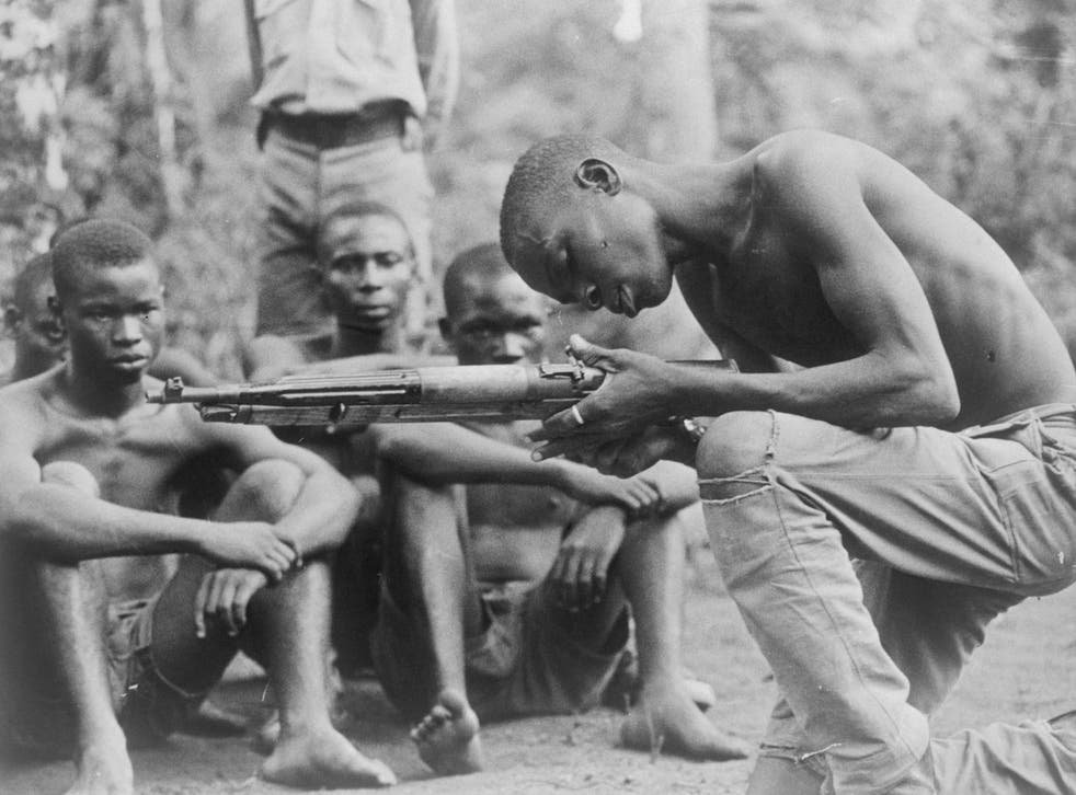 Igbo soldiers at a training camp in Owerri preparing to join Biafra’s struggle against Nigerian federal troops