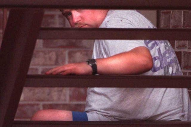 Richard Jewell, pictured in 1996, was considered a suspect in a deadly pipe bomb attack at the Olympic Games despite no evidence that he did it.
