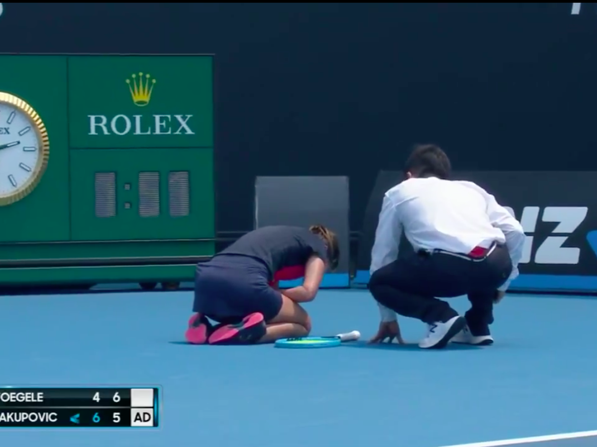 Tennis player Dalila Jakupovic collapses during Australian Open