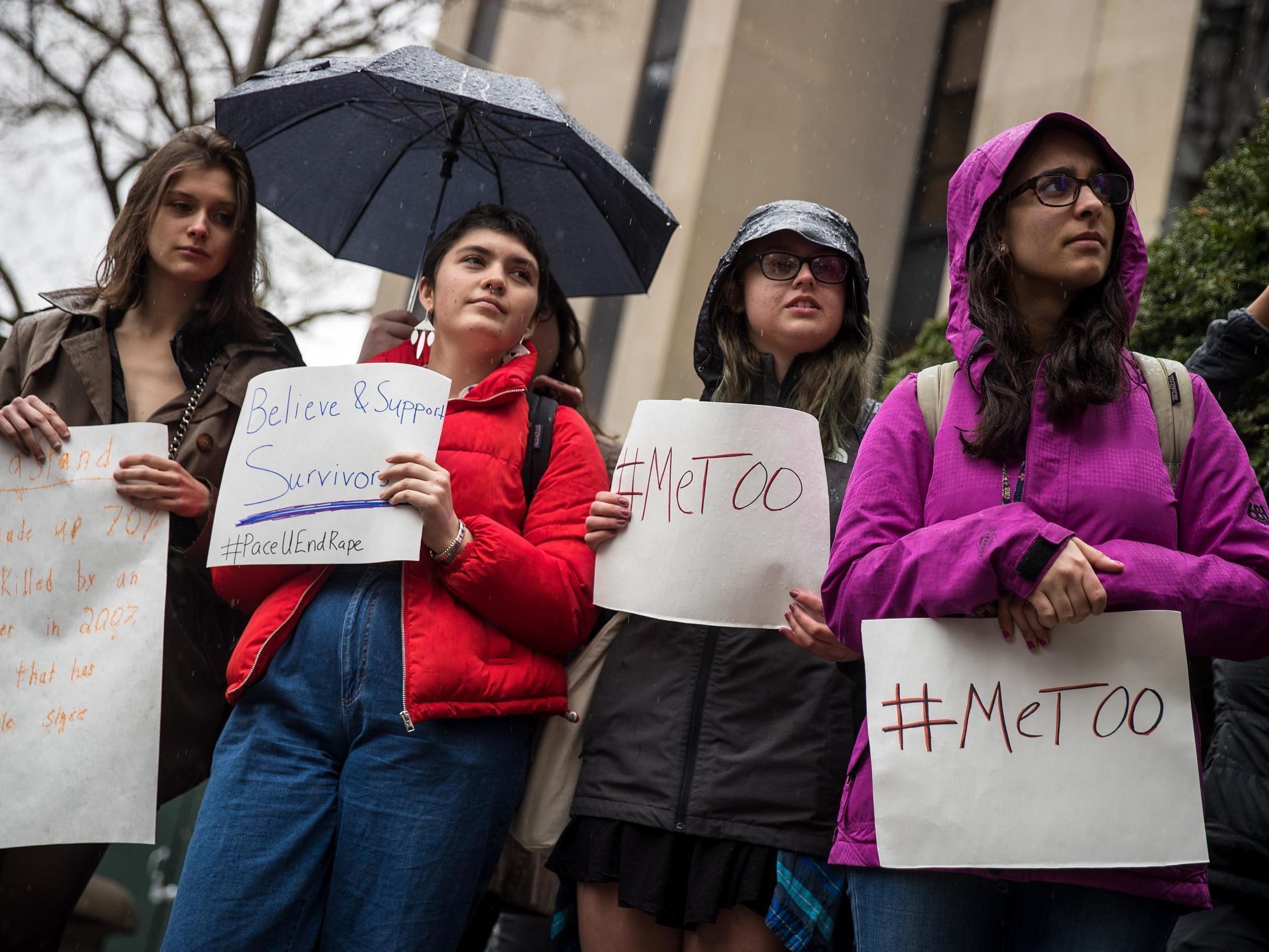 Pace University students rally against sexual violence, April 1 2018 New York City (Drew Angerer/Getty Images)