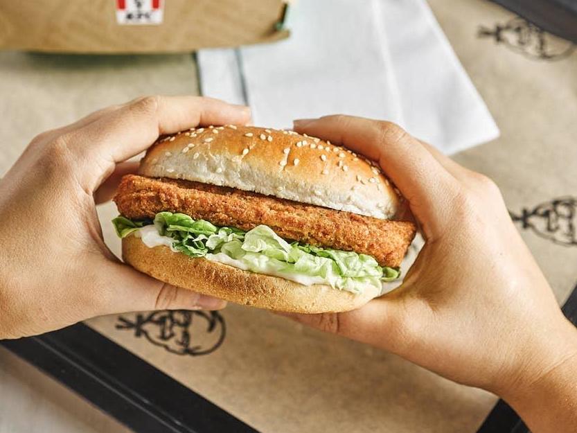 The KFC vegan chicken burger was launched at the beginning of January
