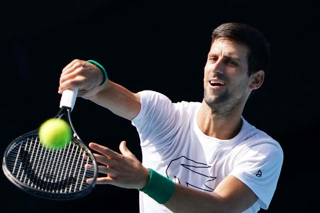 Djokovic is defending his title in Melbourne