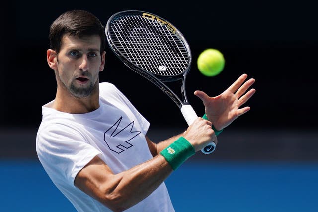 Djokovic prepares for the 2020 Australian Open