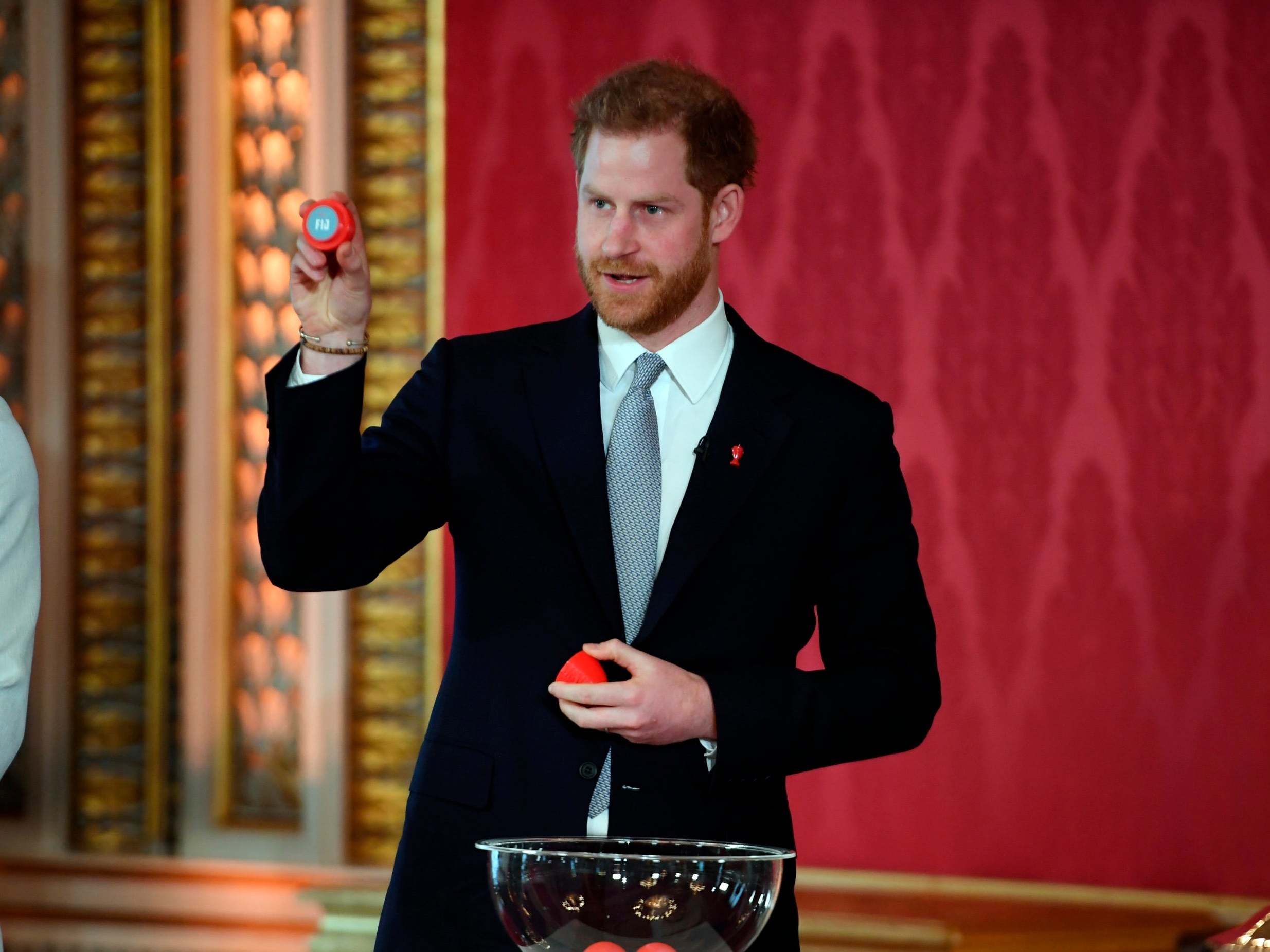 Prince Harry hosted the draw at Buckingham Palace