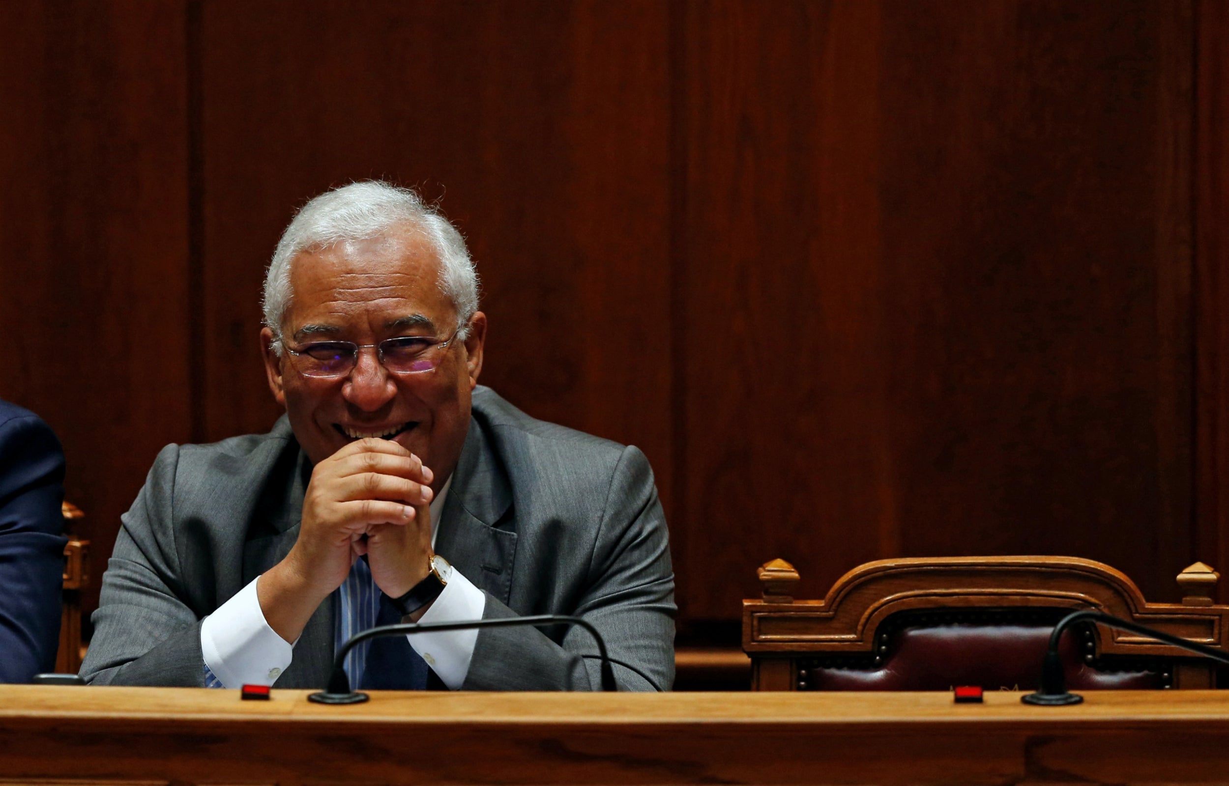 Portugal's prime minister Antonio Costa during a debate at the parliament in Lisbon