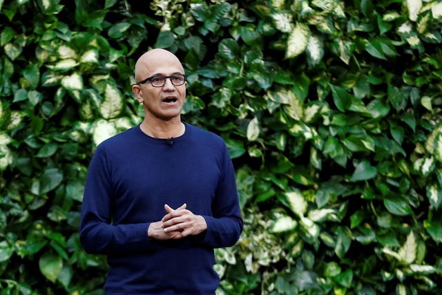 Microsoft CEO Satya Nadella speaks as Microsoft announces plans to be carbon negative by 2030 and to negate all the direct carbon emissions ever made by the company by 2050