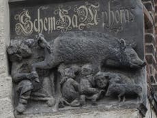 Antisemitic ‘Jew-pig’ sculpture on church at centre of legal battle